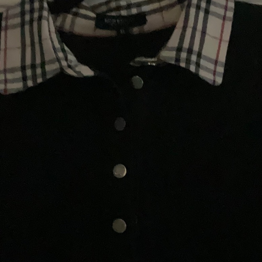 Burberry London Check Trim Long Sleeve Polo Top Size XL - Picture 8 of 9